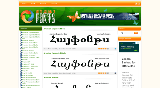 download armenian fonts